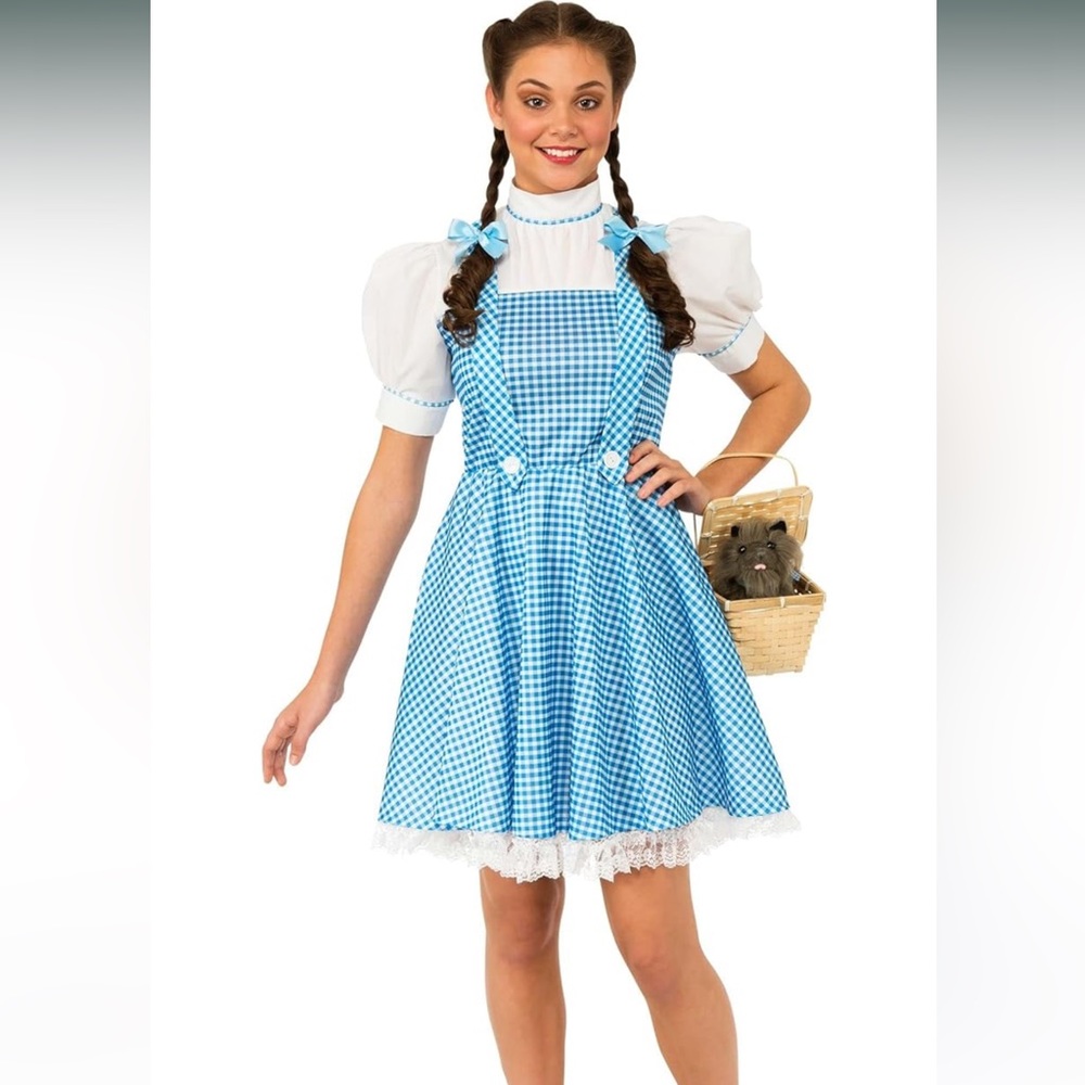 Wizard of Oz Dorothy costume, TOTO basket- not included